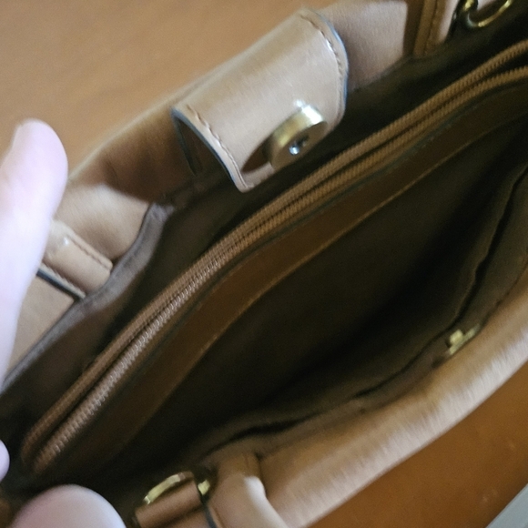 Vintage Relic By Fossil Light Brown Woven Leather Purse. - Picture 5 of 10